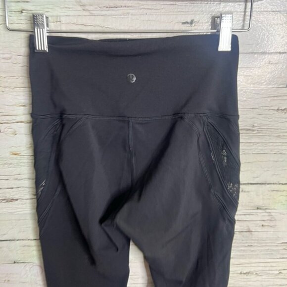 Lululemon black fast & free high rise leggings size 4 - Picture 6 of 9